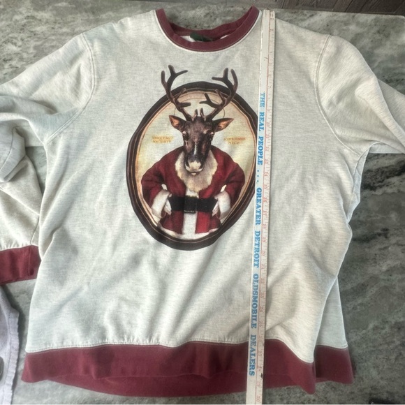 Christmas Deer ‘sometimes naughty’ ‘sometimes nice’ Fleece Size XL (D1) - Picture 8 of 10